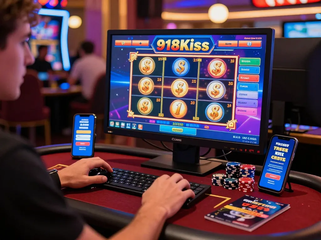 Experience thrilling online gaming with free credit 918kiss, colorful slot graphics and player excitement.