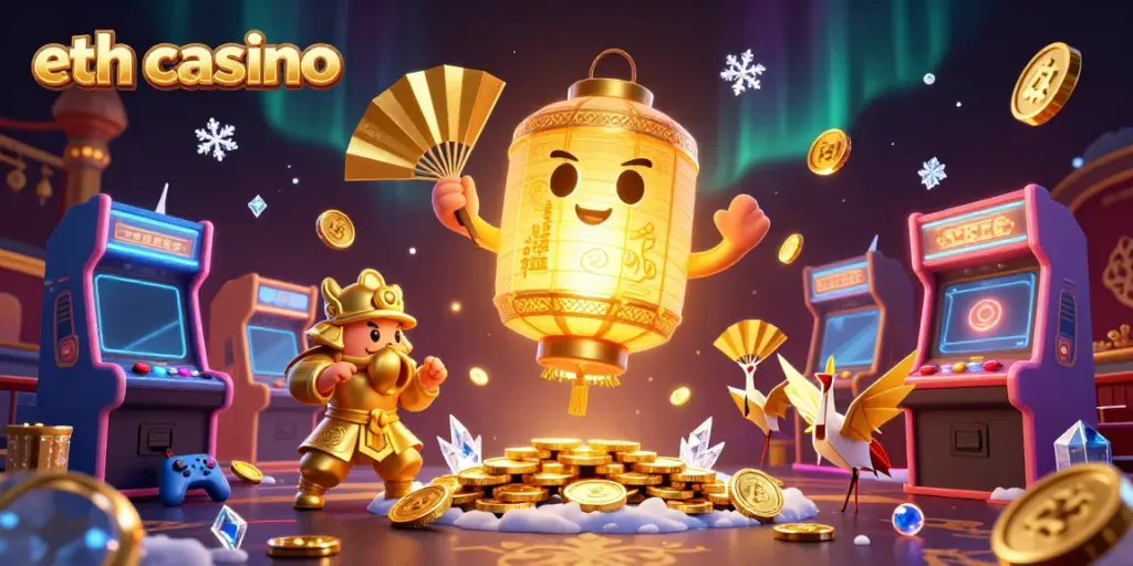 Experience eth casino thrills with vibrant characters and dynamic gaming elements in a captivating digital scene.