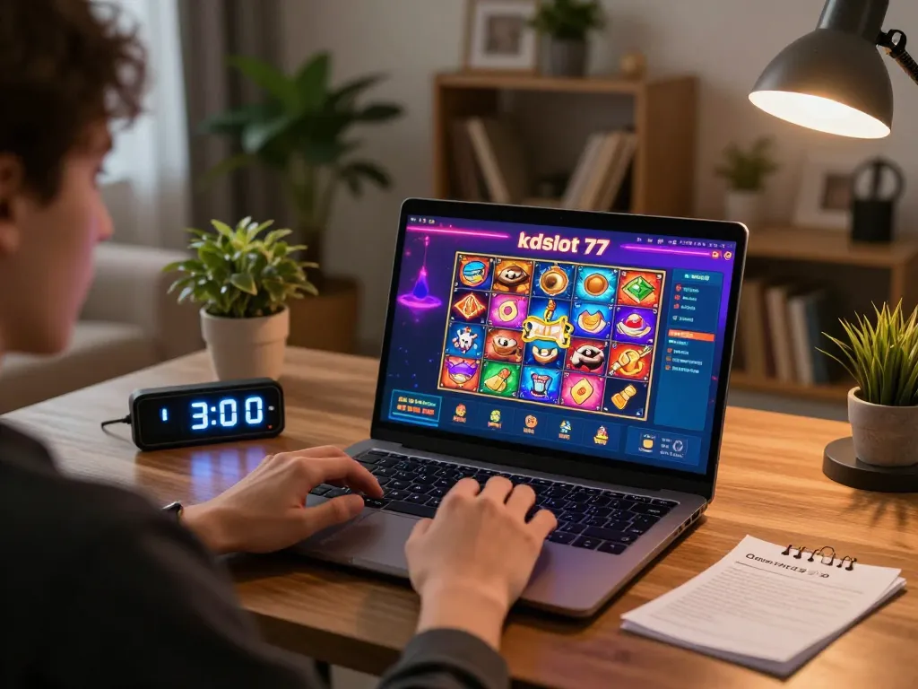 Engage in thrilling kdslot77 gameplay from the comfort of home, showcasing an immersive online casino experience.