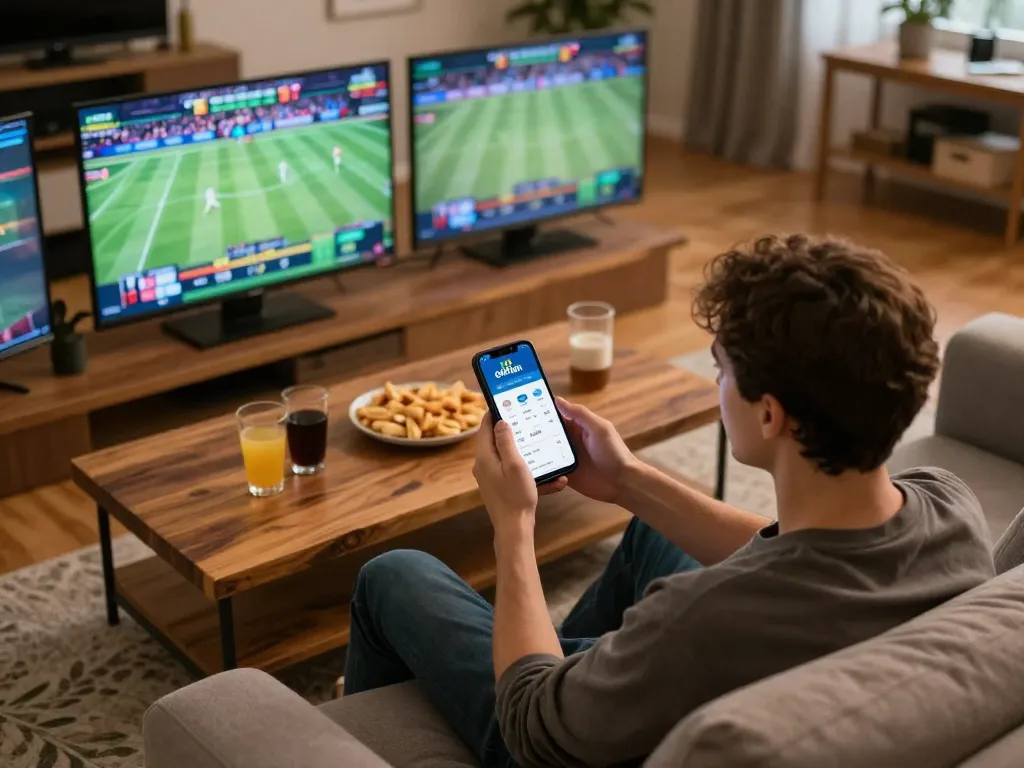 Place strategic bets using okfun app while enjoying live sports in a cozy home setting.