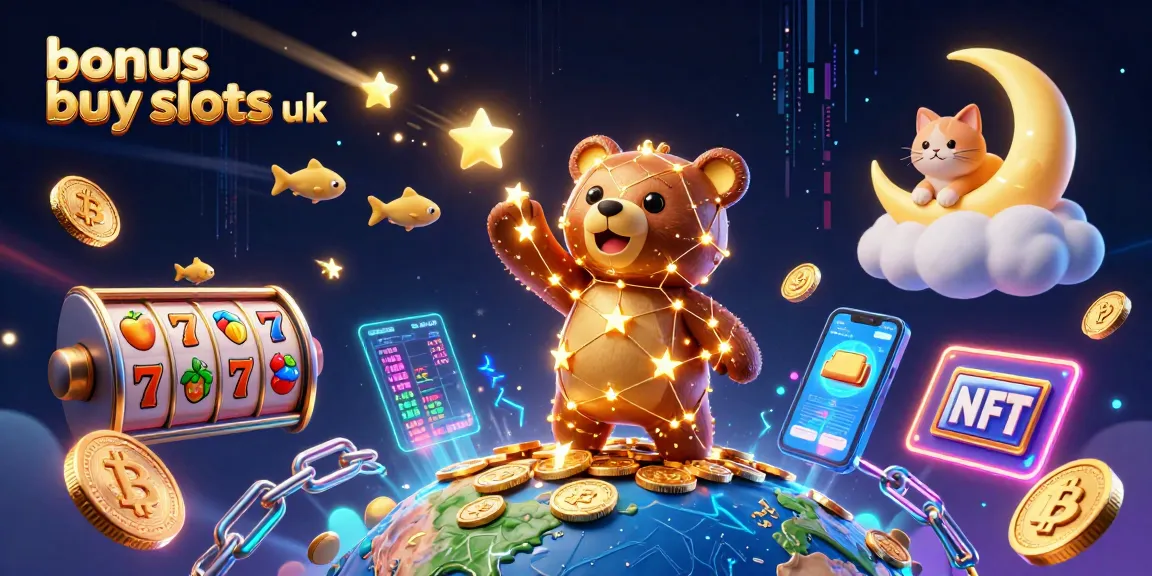 Engage with bonus buy slots uk featuring festive slot reels and cosmic characters in a vibrant 3D casino scene.