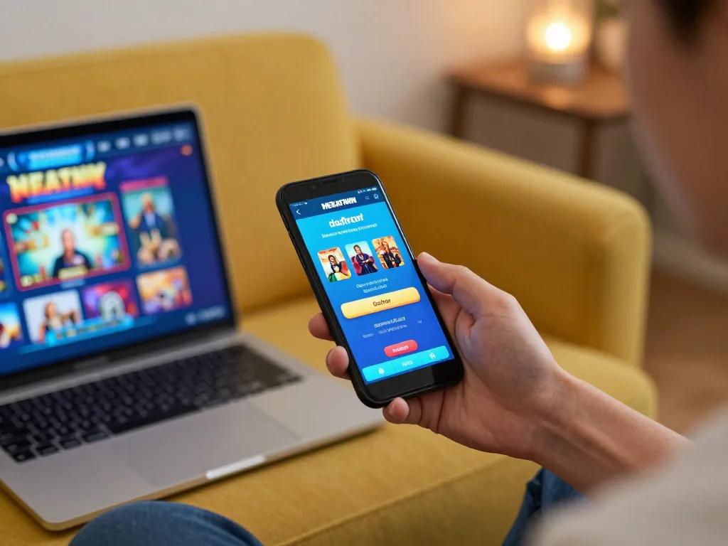 Nekatwin daftar mobile gaming experience with user engaged in smartphone gameplay
