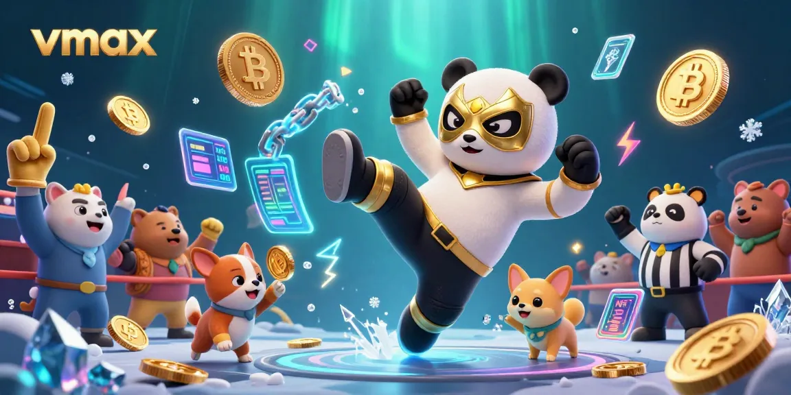 Experience exhilarating gambling action at vmax with a vibrant casino scene featuring unique characters.