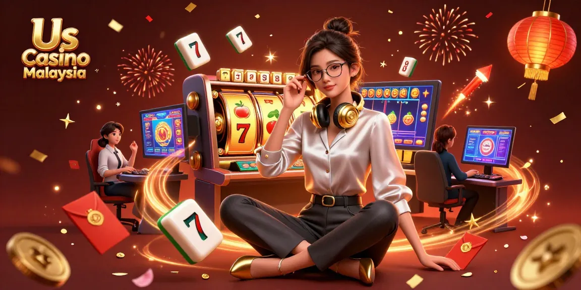 Experience the thrill of Us Casino Malaysia with dynamic gaming elements in this vibrant scene.