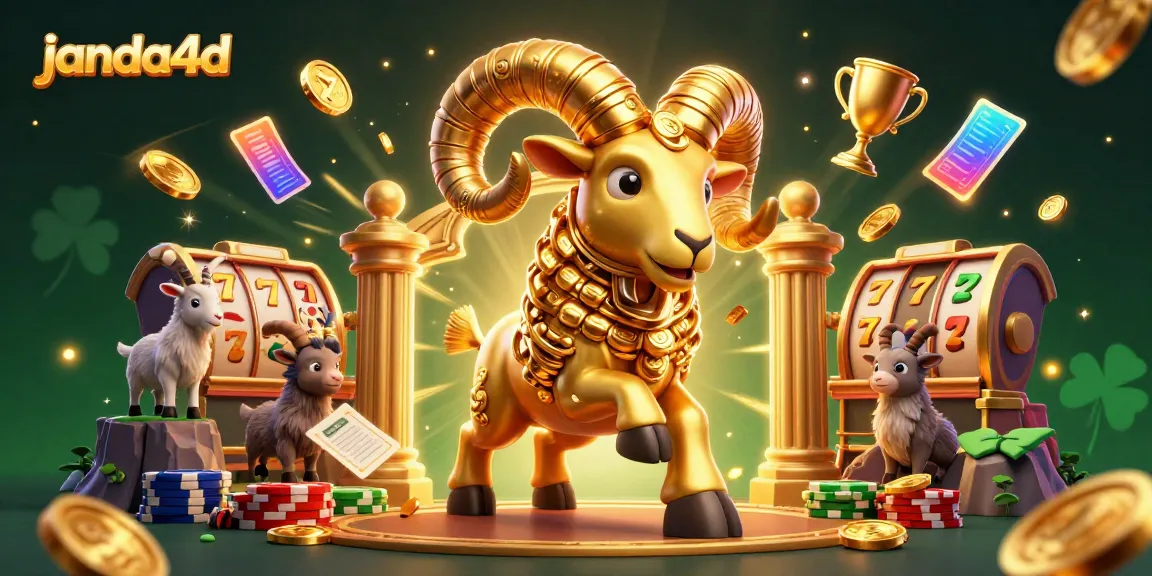 janda4d mempersembahkan ilustrasi kasino dengan domba emas yang menarik banyak elemen permainan