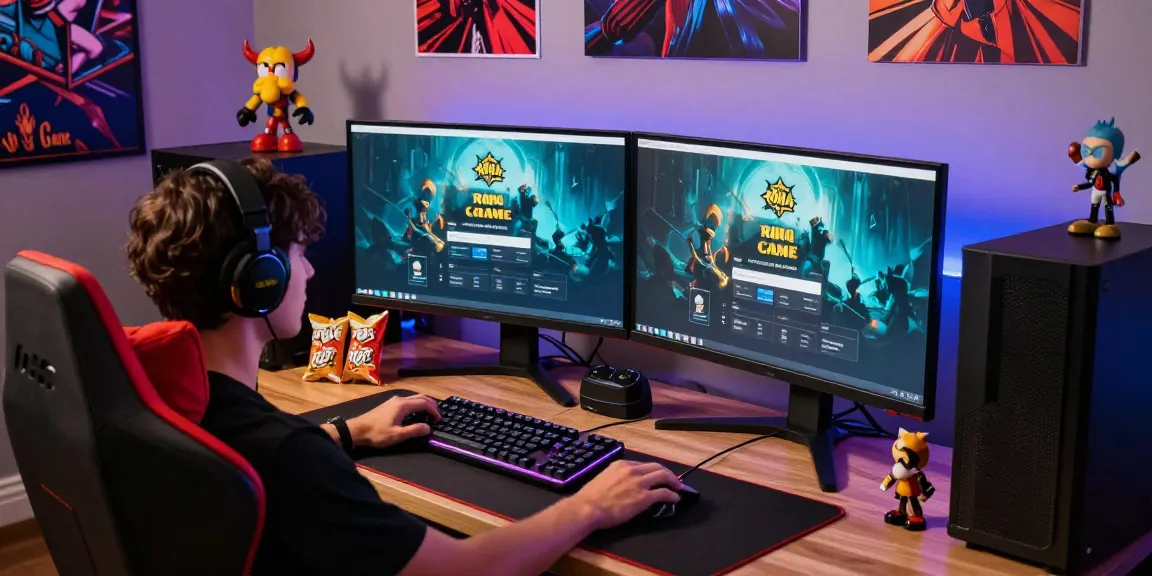 Raja Game login scene with vibrant gaming setup and engaging atmosphere.