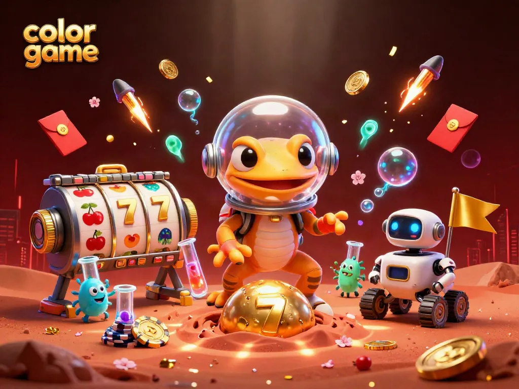 Engage in the exciting color game filled with dynamic casino elements and vibrant characters.