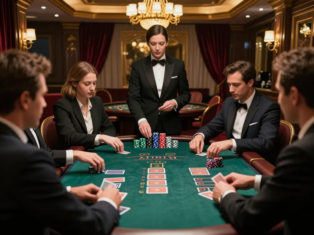 Players engaging in high-stakes blackjack at UU88 casino, showcasing strategic gameplay and anticipation.