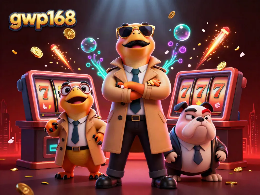 Rasakan keseruan permainan slot di gwp168 saat tiga raptor lucu berpura-pura menjadi satu orang tinggi memasuki lounge VIP kasino.