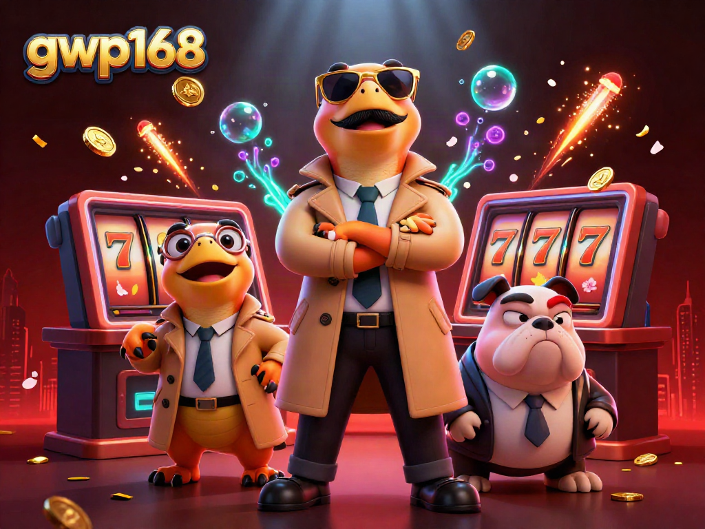 Rasakan keseruan permainan slot di gwp168 saat tiga raptor lucu berpura-pura menjadi satu orang tinggi memasuki lounge VIP kasino.
