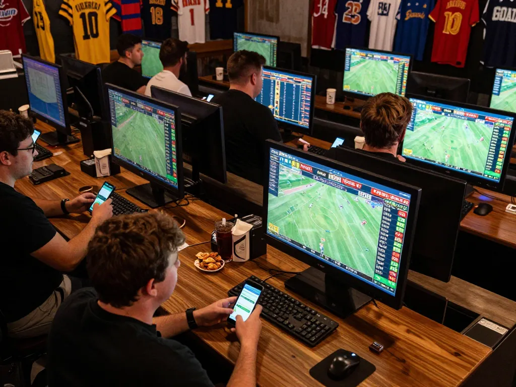 Experience sports betting excitement at MM88, with bettors engaging on live games and odds displays.