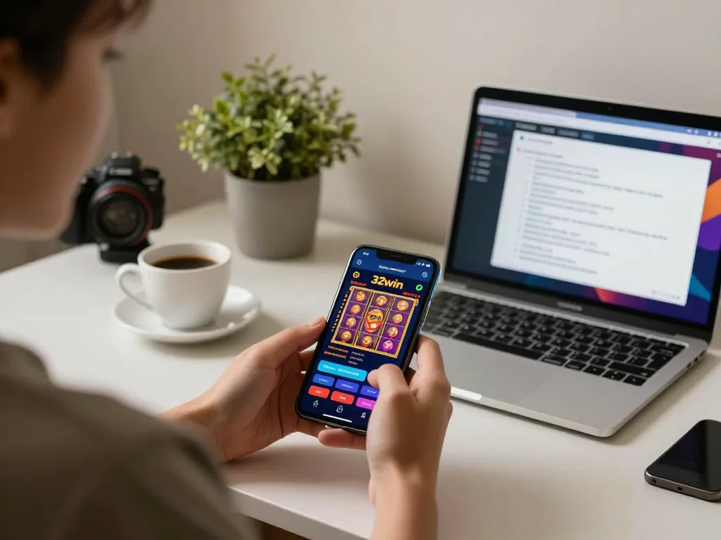 Engaging mobile gaming experience with 32win app showcasing colorful slots and interactive gameplay