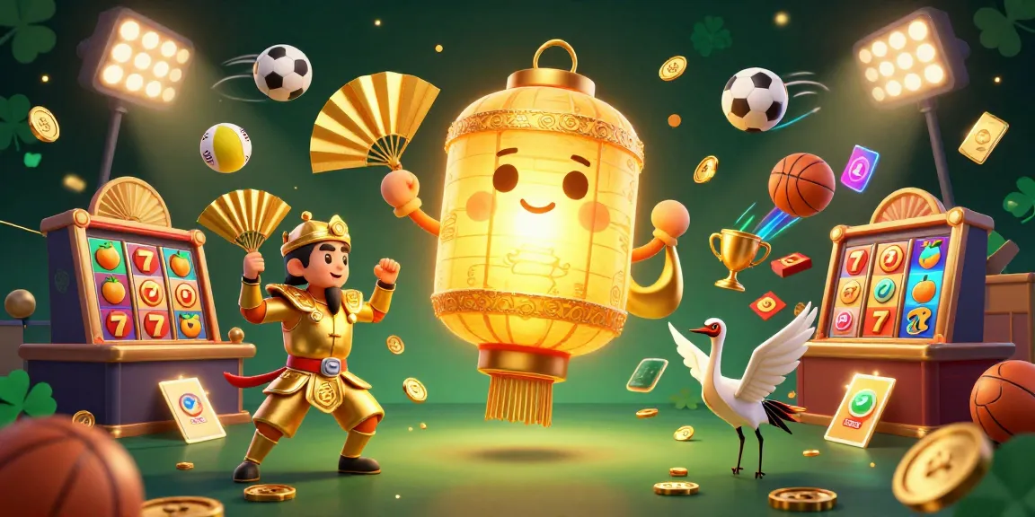 Slot berhadiah besar di festival kasino dengan elemen keberuntungan yang bersinar.