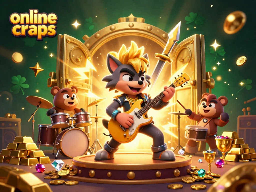 Experience thrilling online craps action with vibrant 3D characters and dazzling casino elements.
