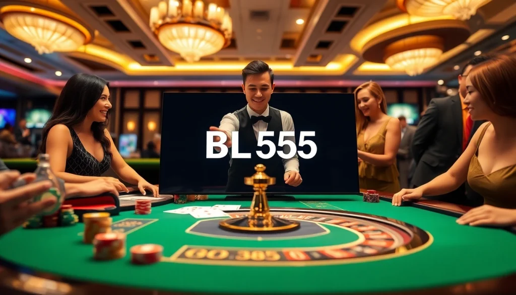 Experience thrilling gameplay at BL555's luxurious casino tables with professional dealers.